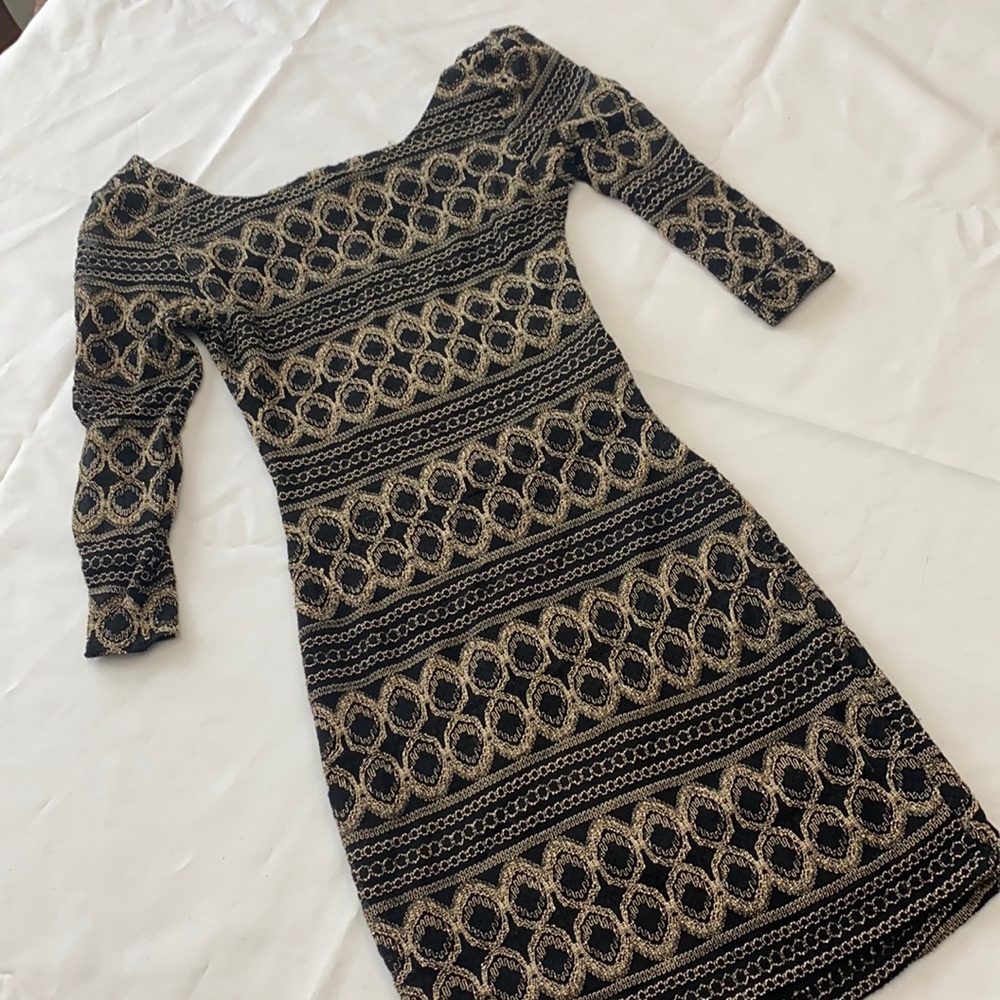 Sexy open back embroidered cocktail dress